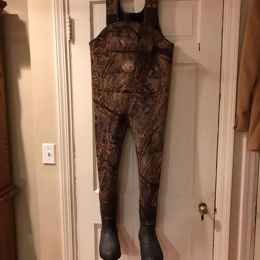 YOUTH CAMO WADERS Sz 6 SHOE